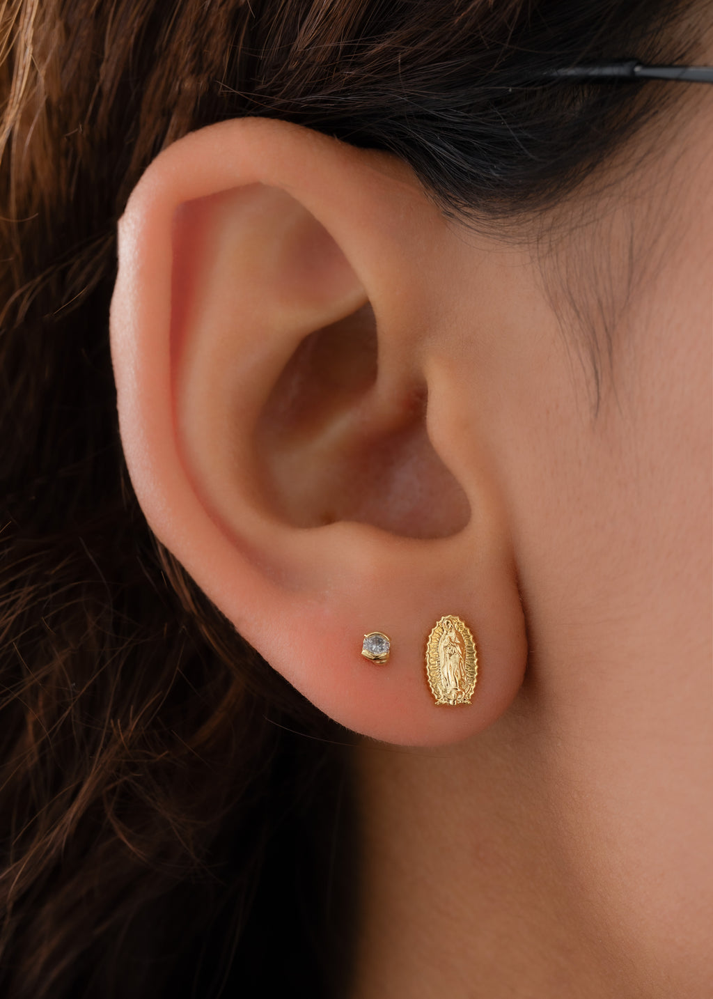 Topo En Oro Laminado 18K Guadalupe Finita Para Dama