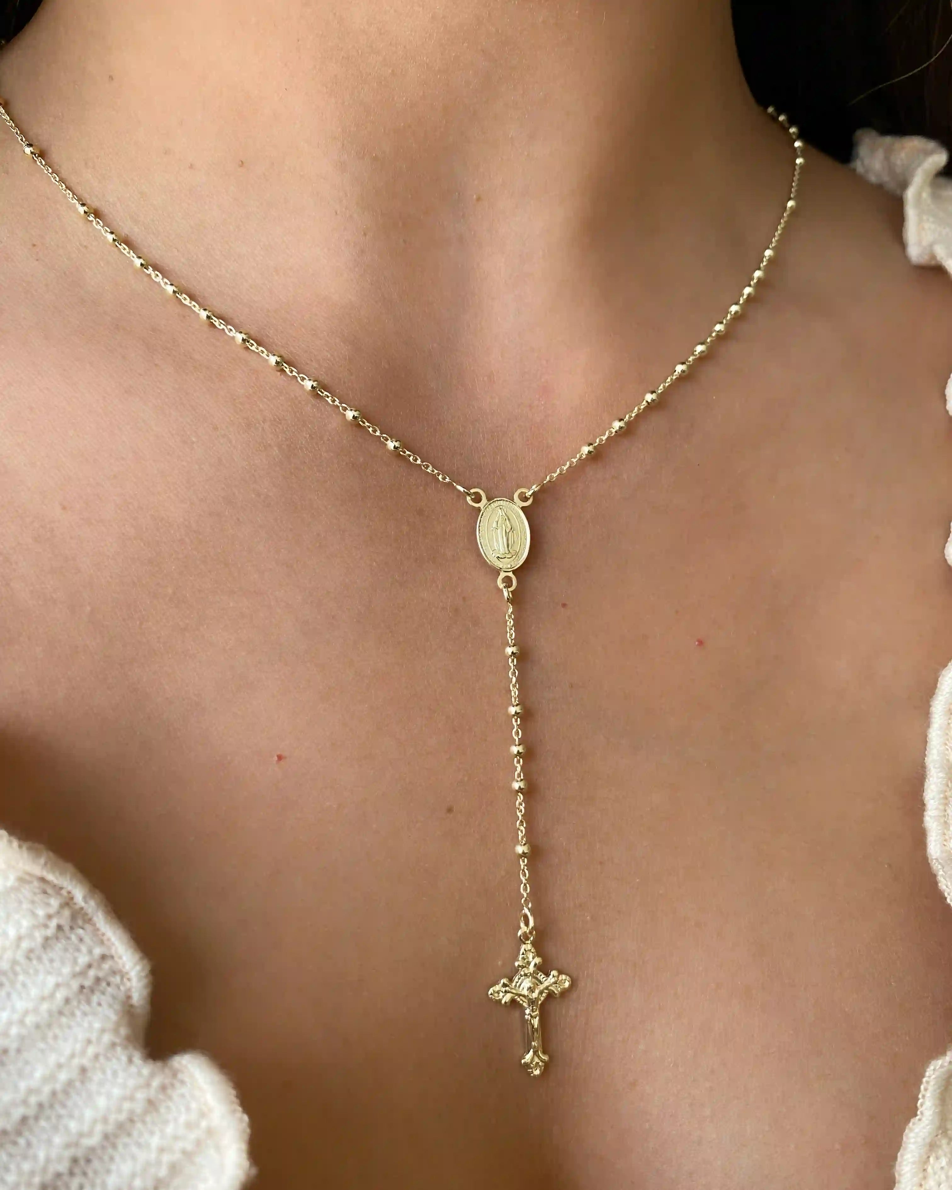 Rosario En Oro Laminado 18K IT Balin 2,5 mm Para Dama