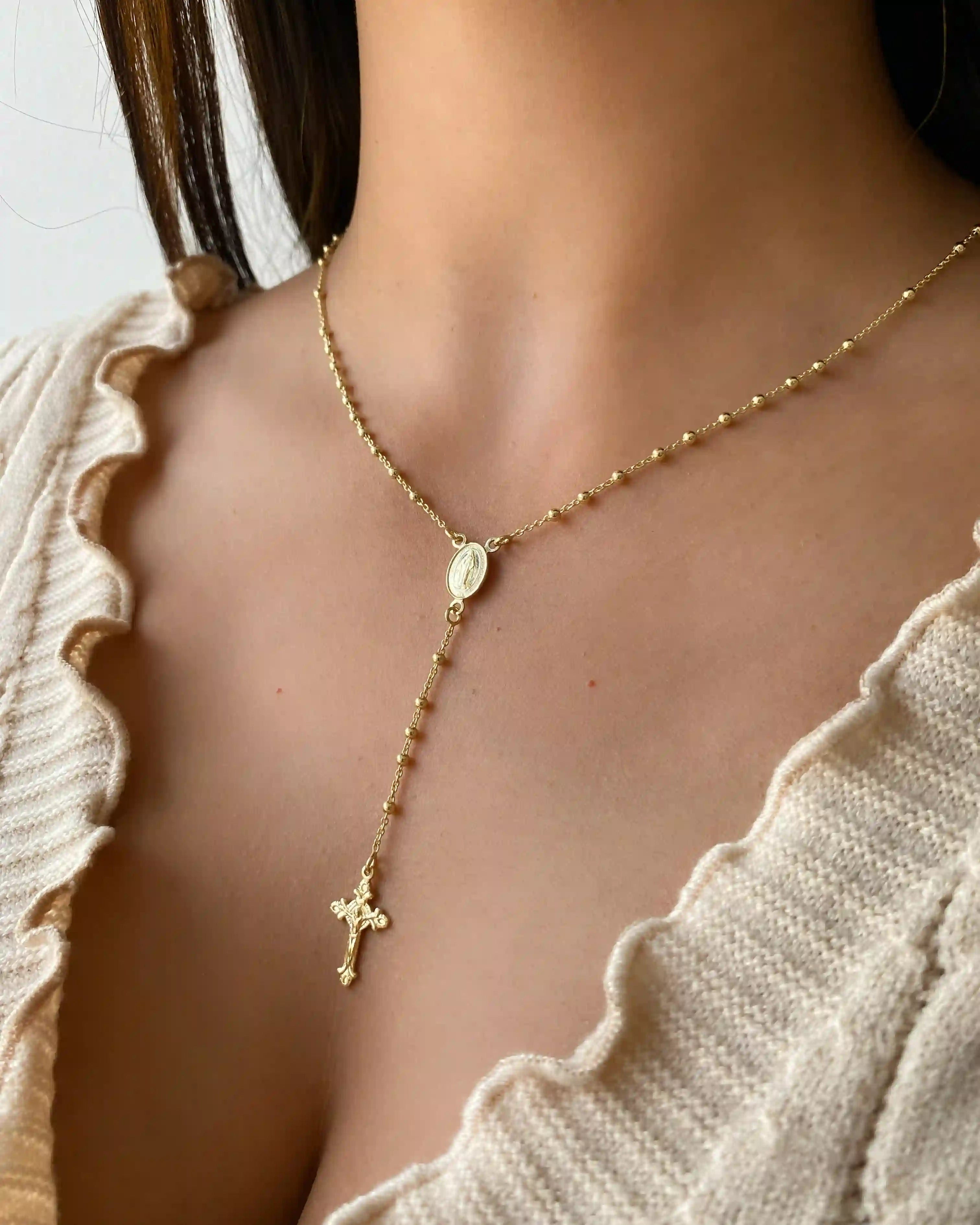 Rosario En Oro Laminado 18K IT Balin 2,5 mm Para Dama