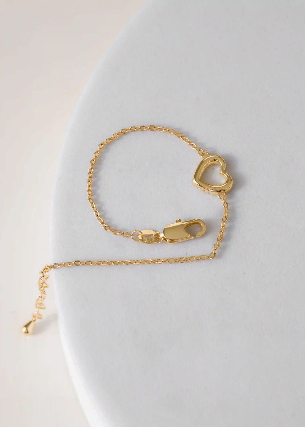 Pulsera En Oro Laminado 18K Heart Para Dama
