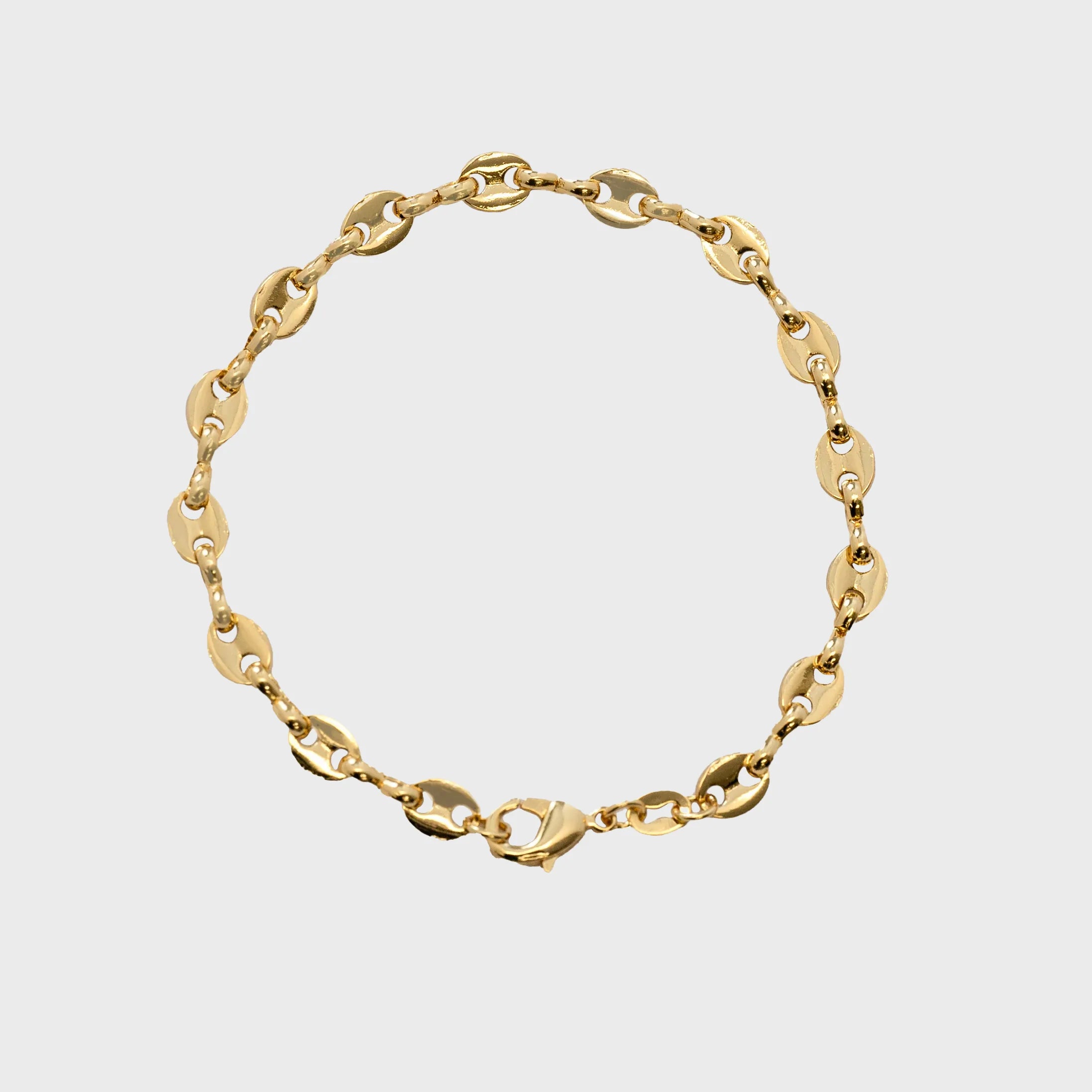Pulsera En Oro Laminado 18K Eslabón Para Caballero