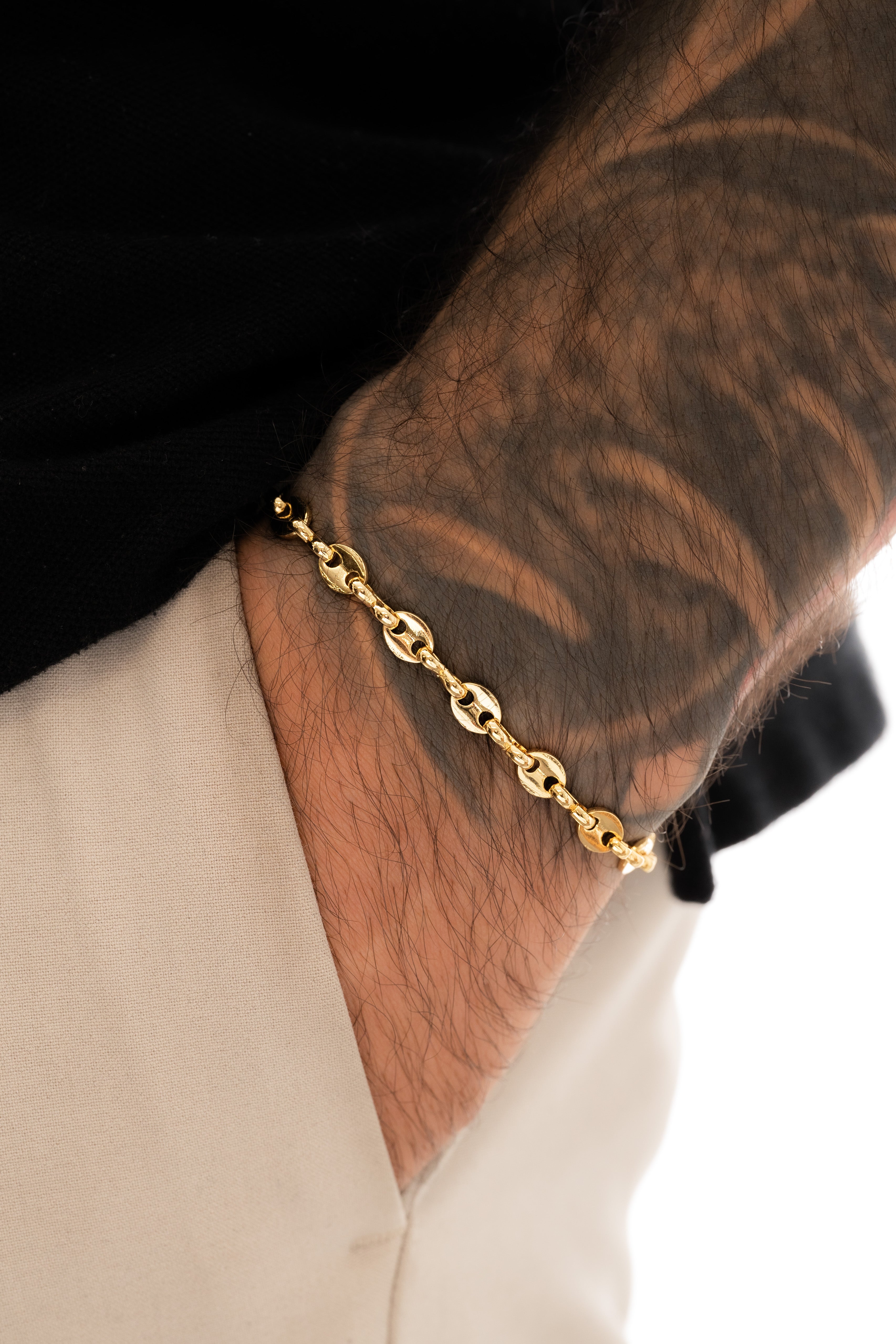 Pulsera En Oro Laminado 18K Eslabón Para Caballero