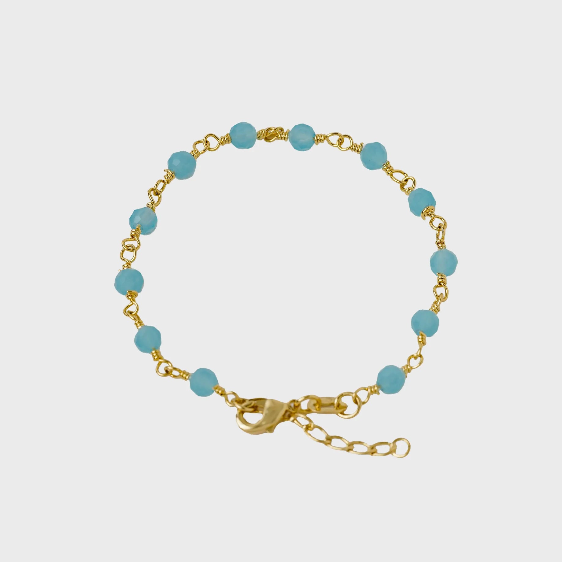 Pulsera En Oro Laminado 18K Blue Dream Para Dama