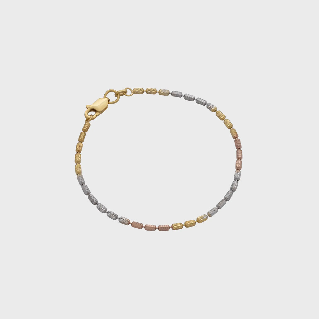Pulsera En Oro Laminado 18K Barril Prismc IT Para Dama