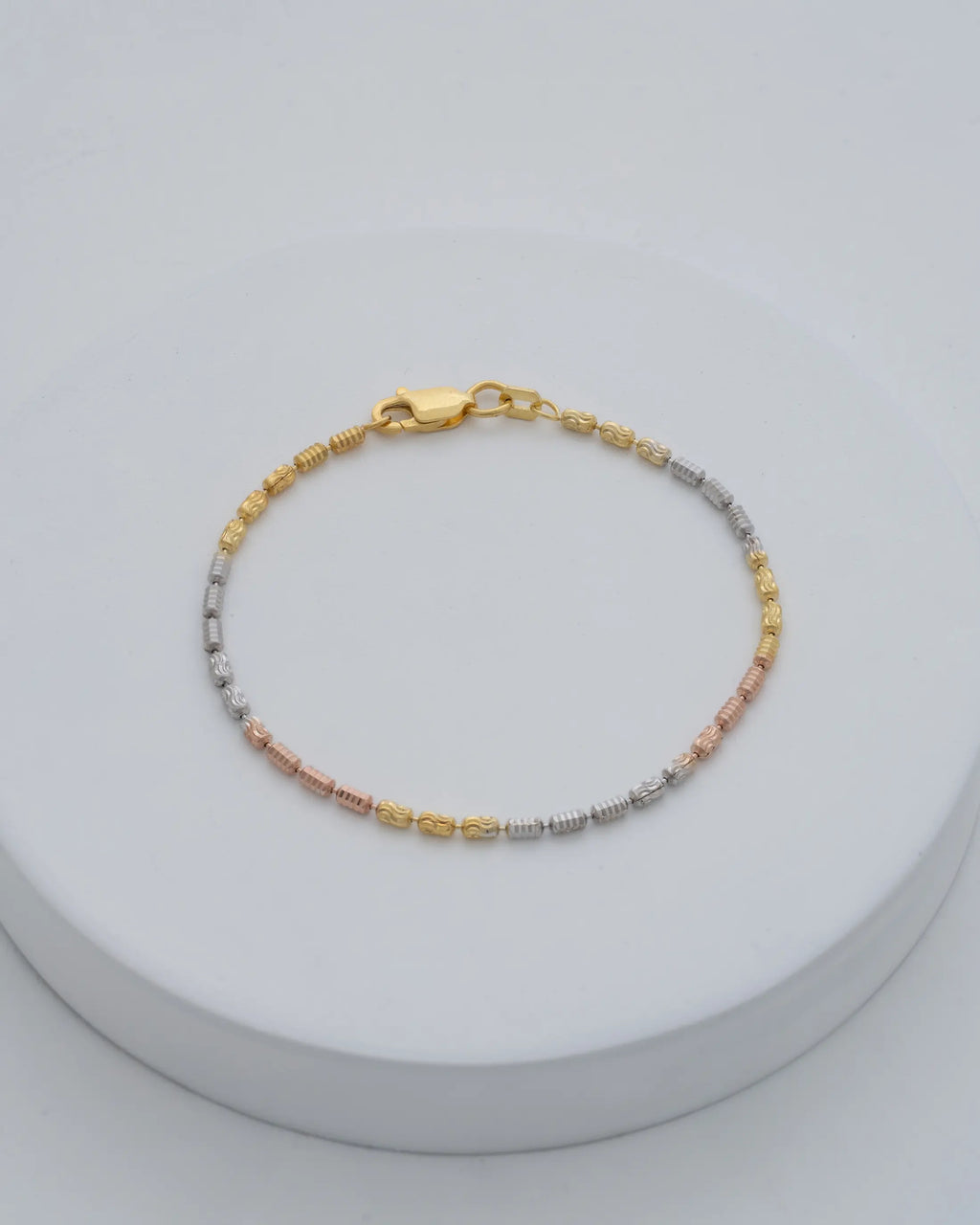 Pulsera En Oro Laminado 18K Barril Prismc IT Para Dama