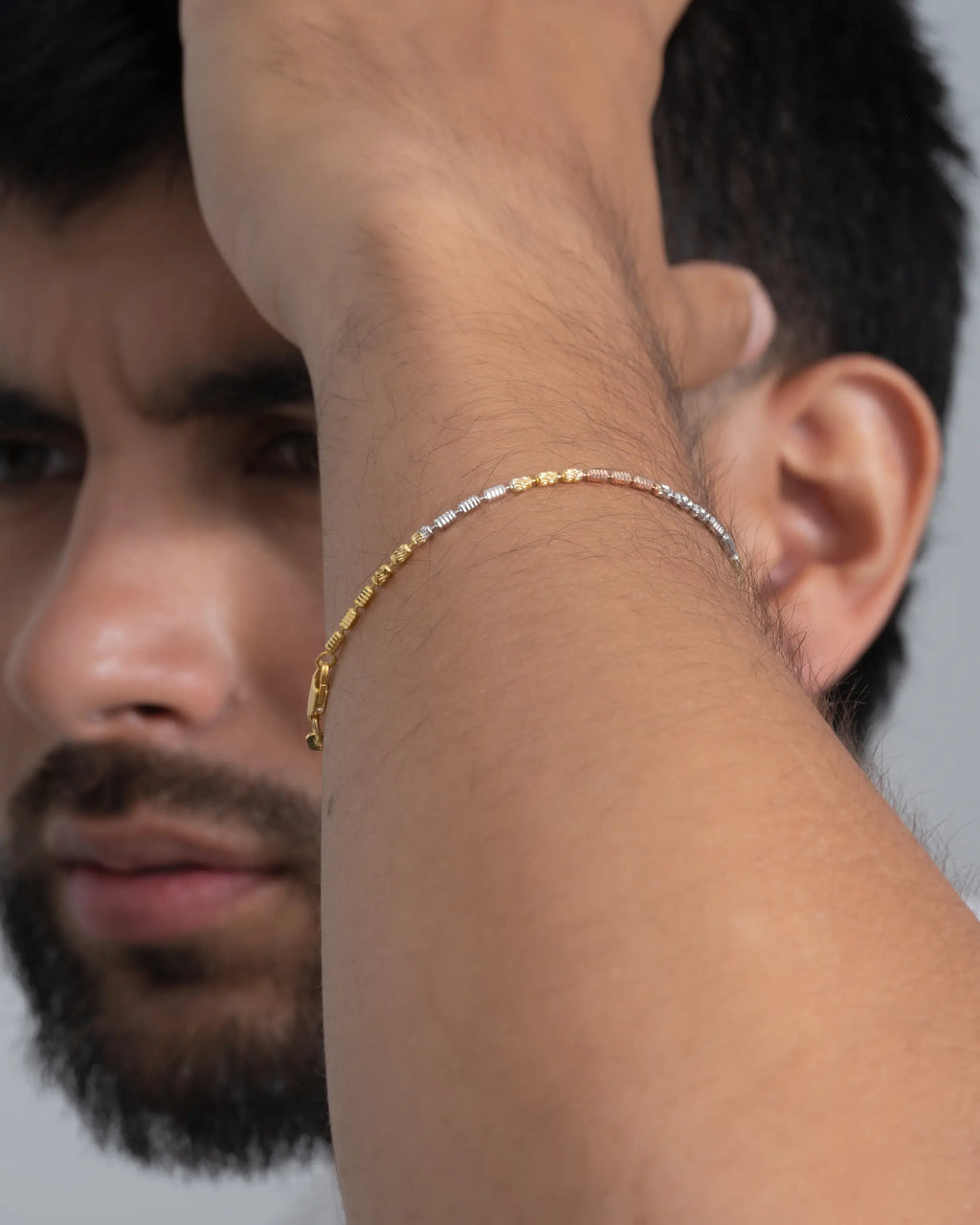 Pulsera En Oro Laminado 18K Barril Prismc IT Para Caballero