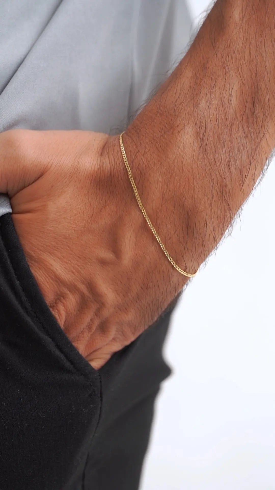 Pulsera En Oro Laminado 18K Cubanita IT Para Caballero
