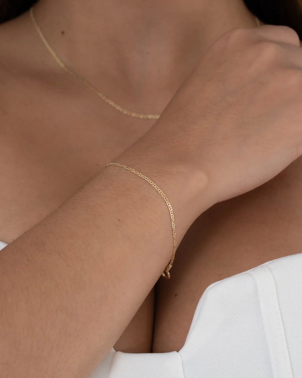 Pulsera En Oro Laminado 18K Escalerita Con Destellos IT Para Dama