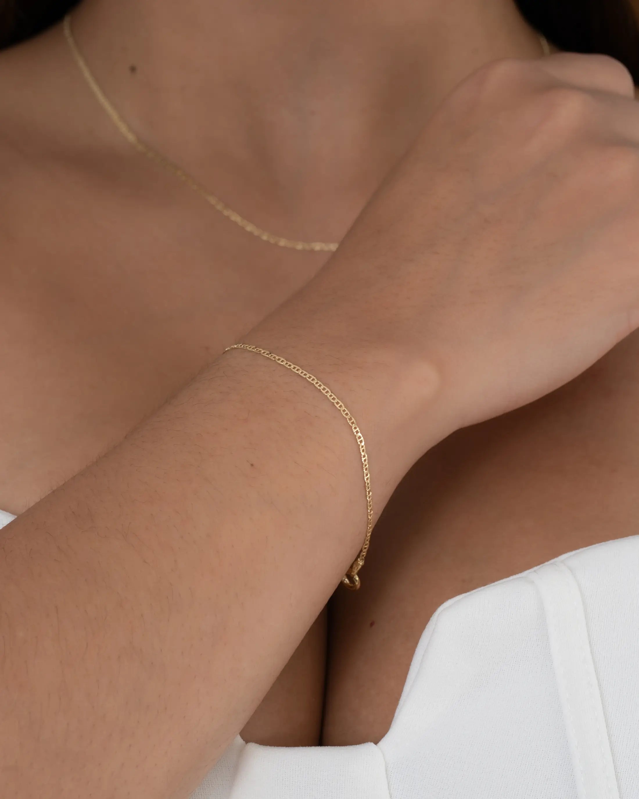 Pulsera En Oro Laminado 18K Escalerita Con Destellos IT Para Dama