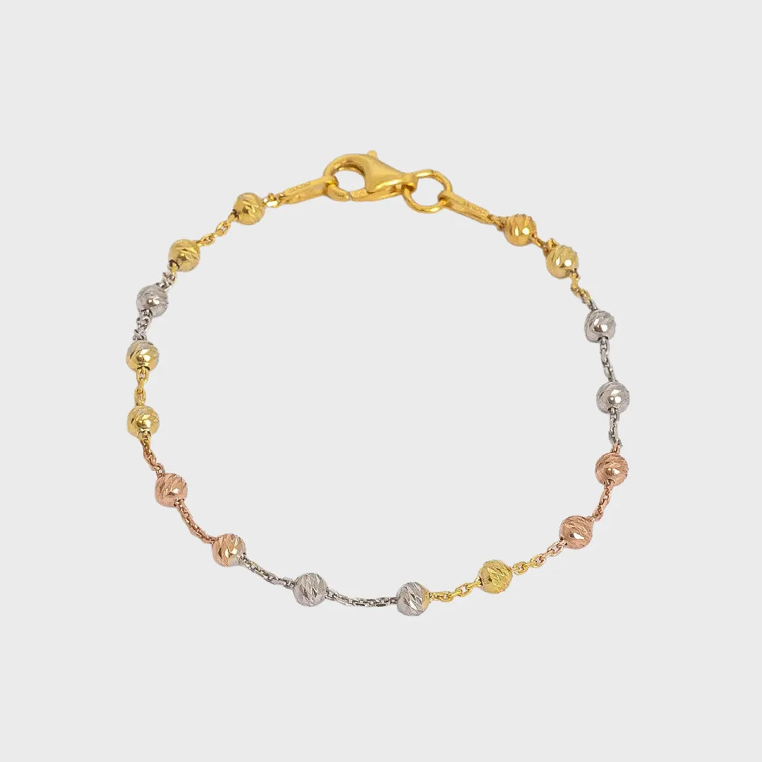 Pulsera En Oro Laminado 18K Station Redonda IT Para Dama