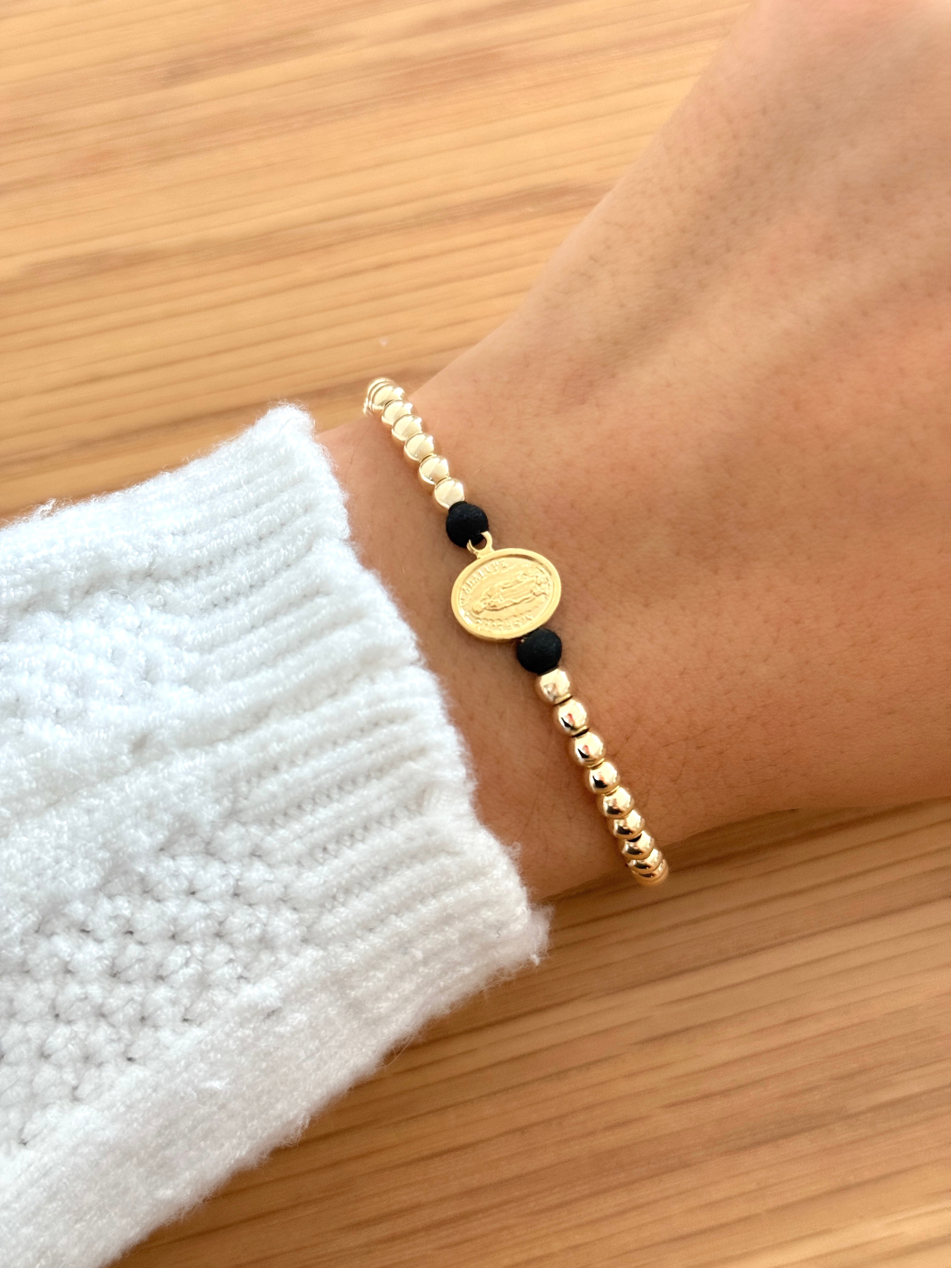 Pulsera artesanal Guadalupe balines lisos