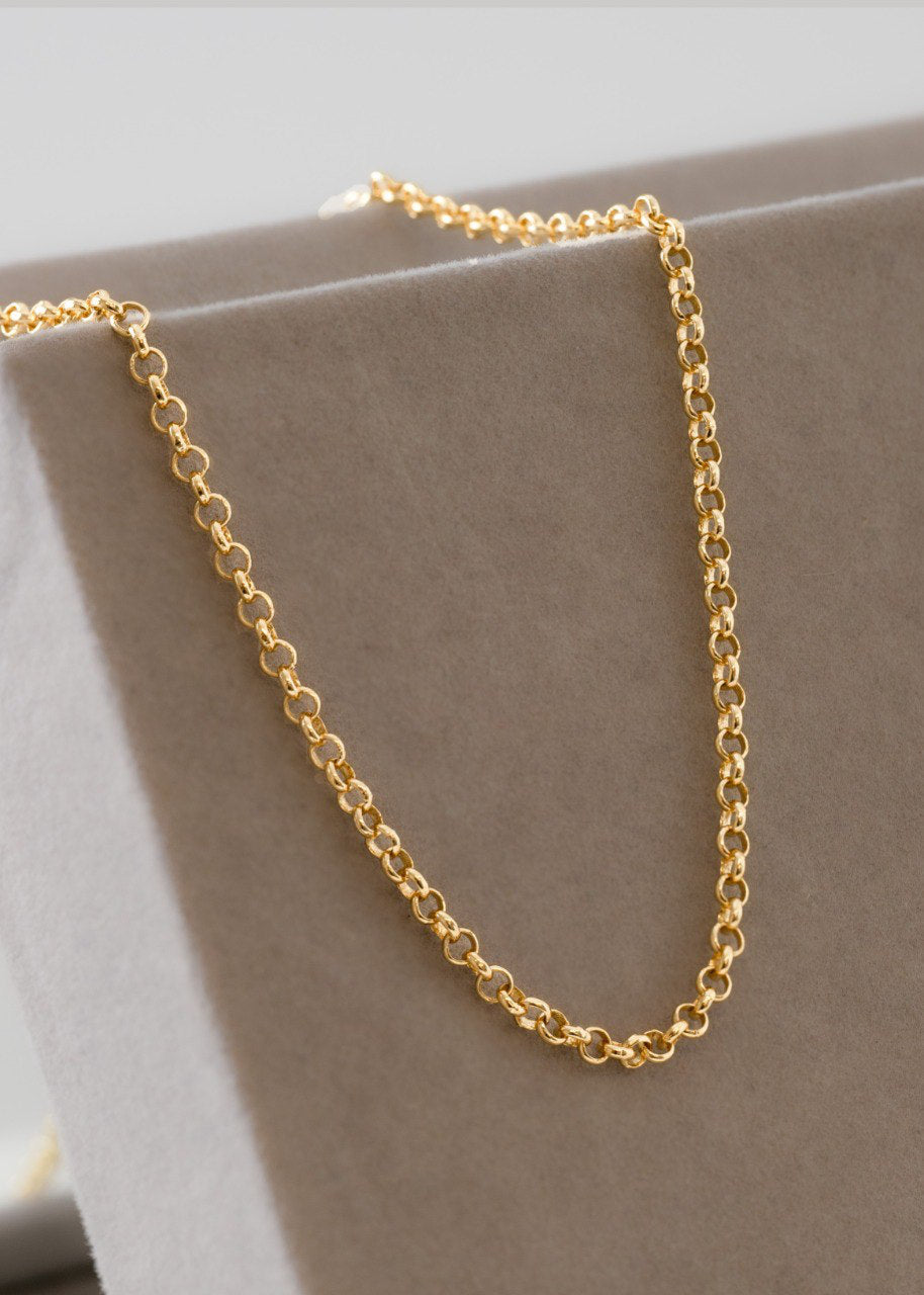 Cadena En Oro Laminado 18k Aros Para Caballero