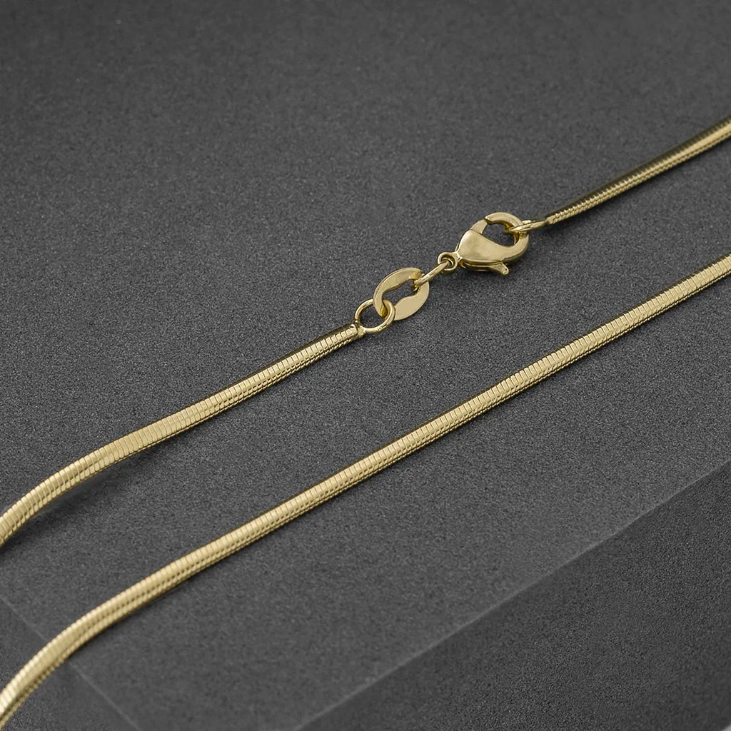 Cadena En Oro Laminado 18k Serpiente Para Caballero