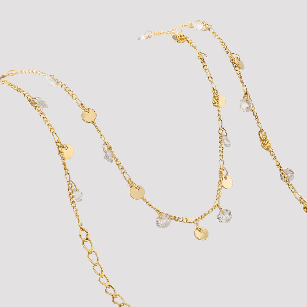 Cadena En Oro Laminado 18k Cubana Circonia Para Dama