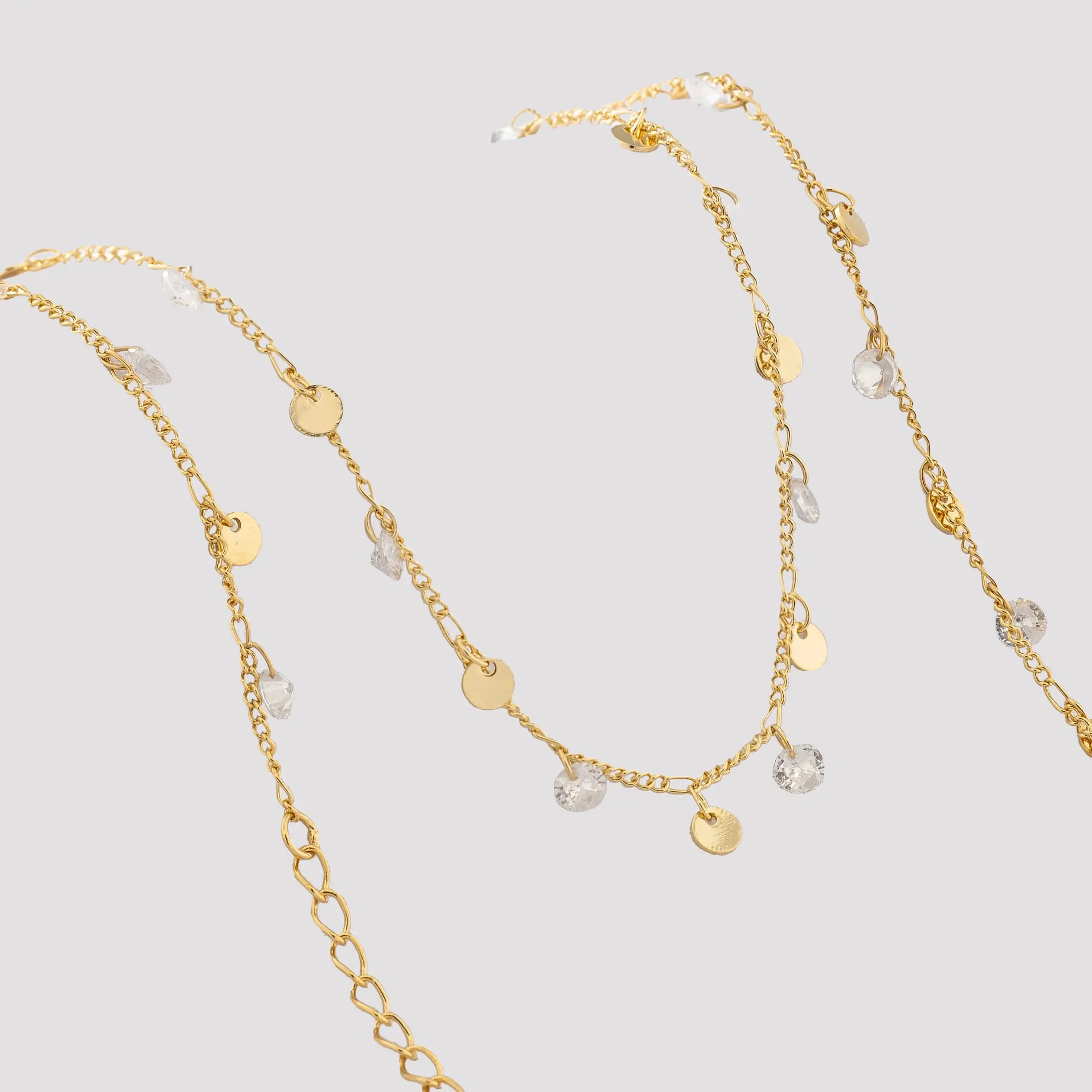 Cadena En Oro Laminado 18k Cubana Circonia Para Dama
