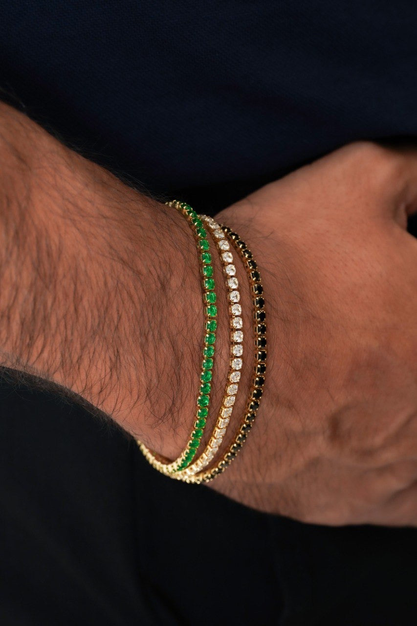 Pulsera Circonias Verde