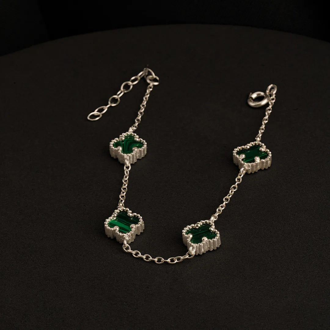 Pulsera plata Colver Malaquita