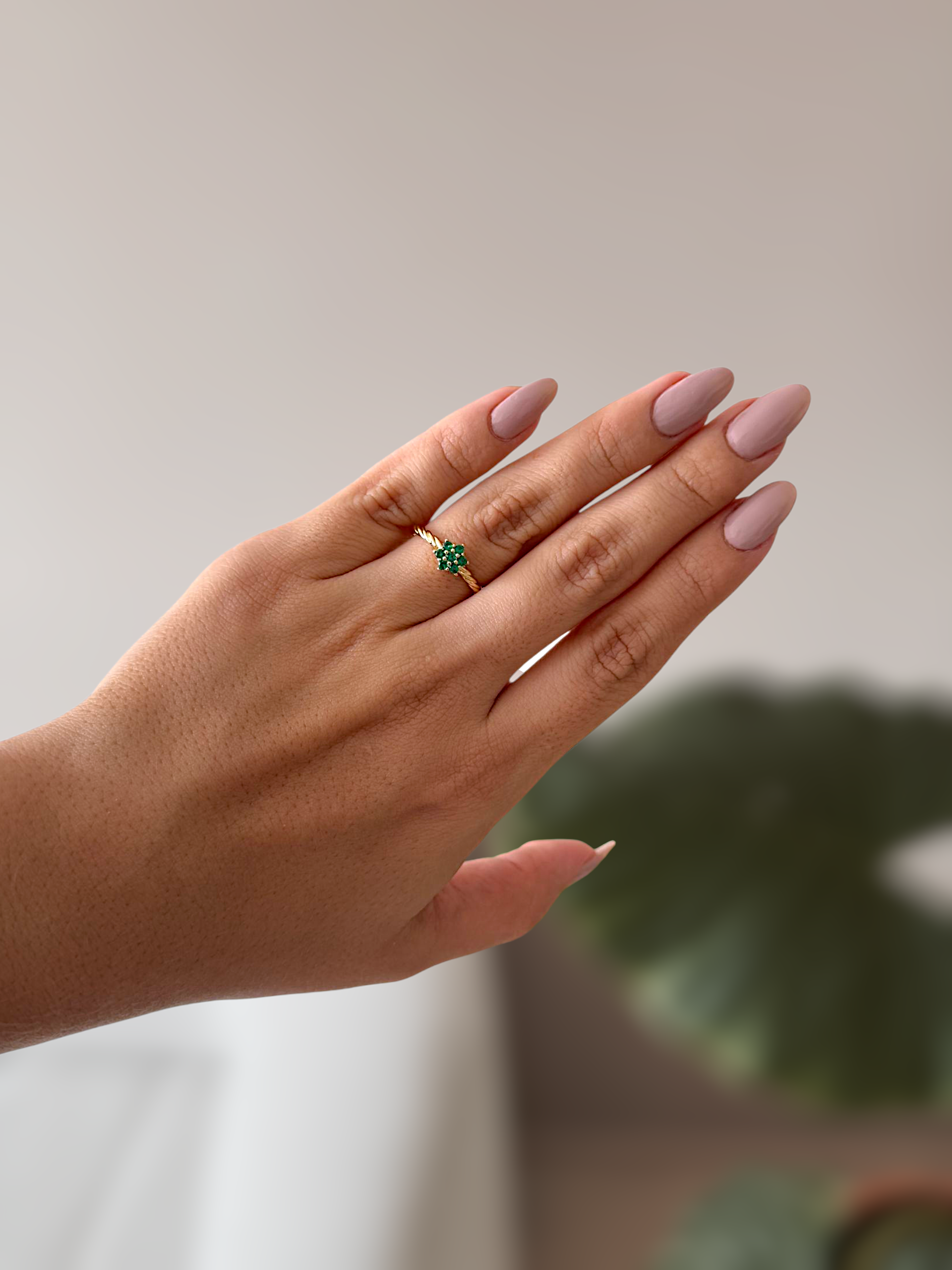 Anillo entorchado flor