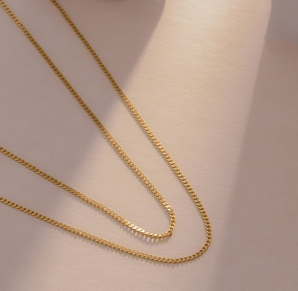 Cadena En Oro Laminado 18k Cubanita IT Para Dama