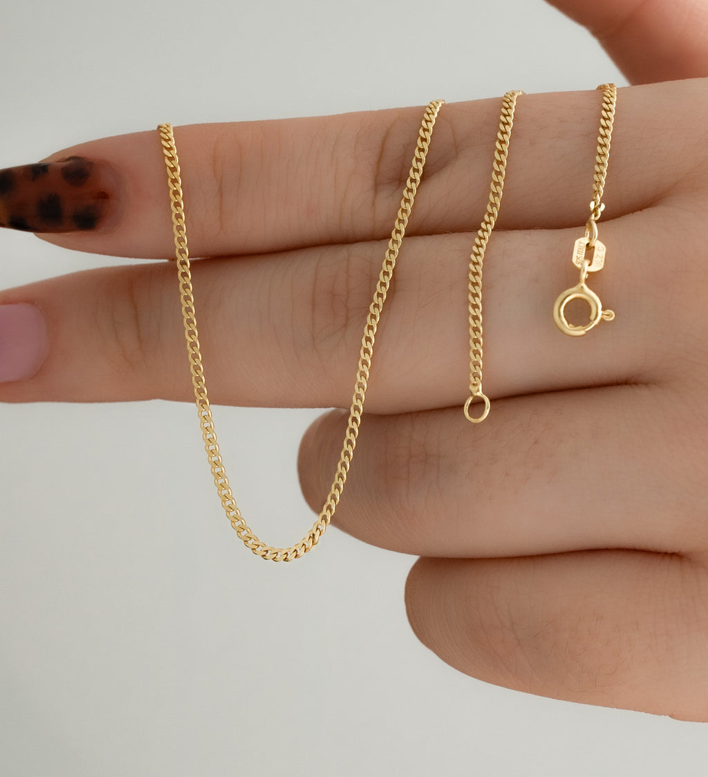 Cadena En Oro Laminado 18k Cubanita IT Para Dama