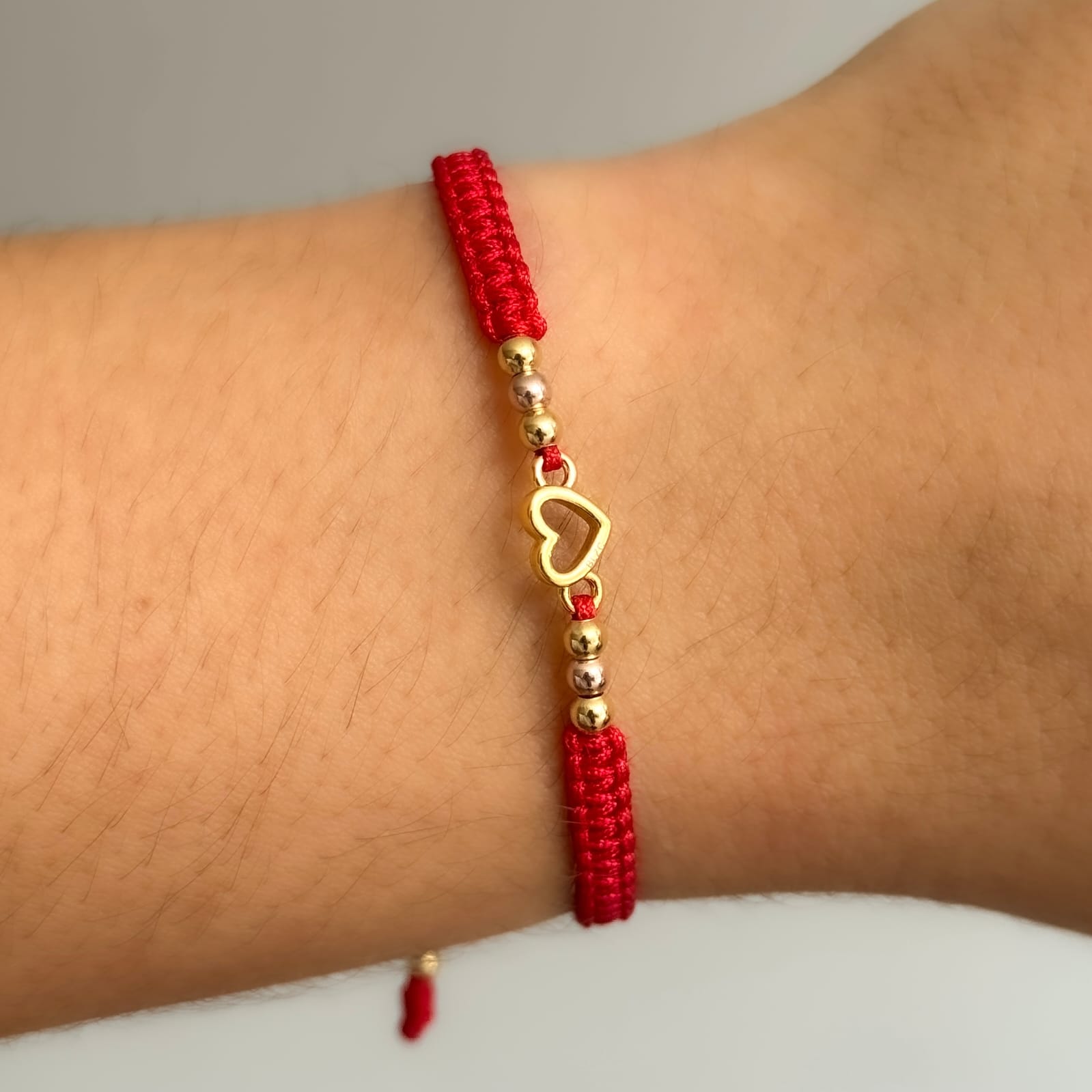 Pulsera artesanal corazón liso mini