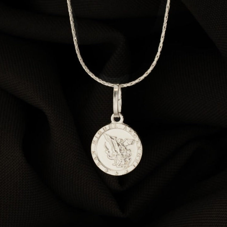 Dije plata San Miguel Arcángel
