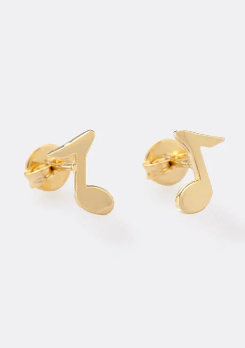 Un par de aretes Joyas en Oro Laminado de 18K.